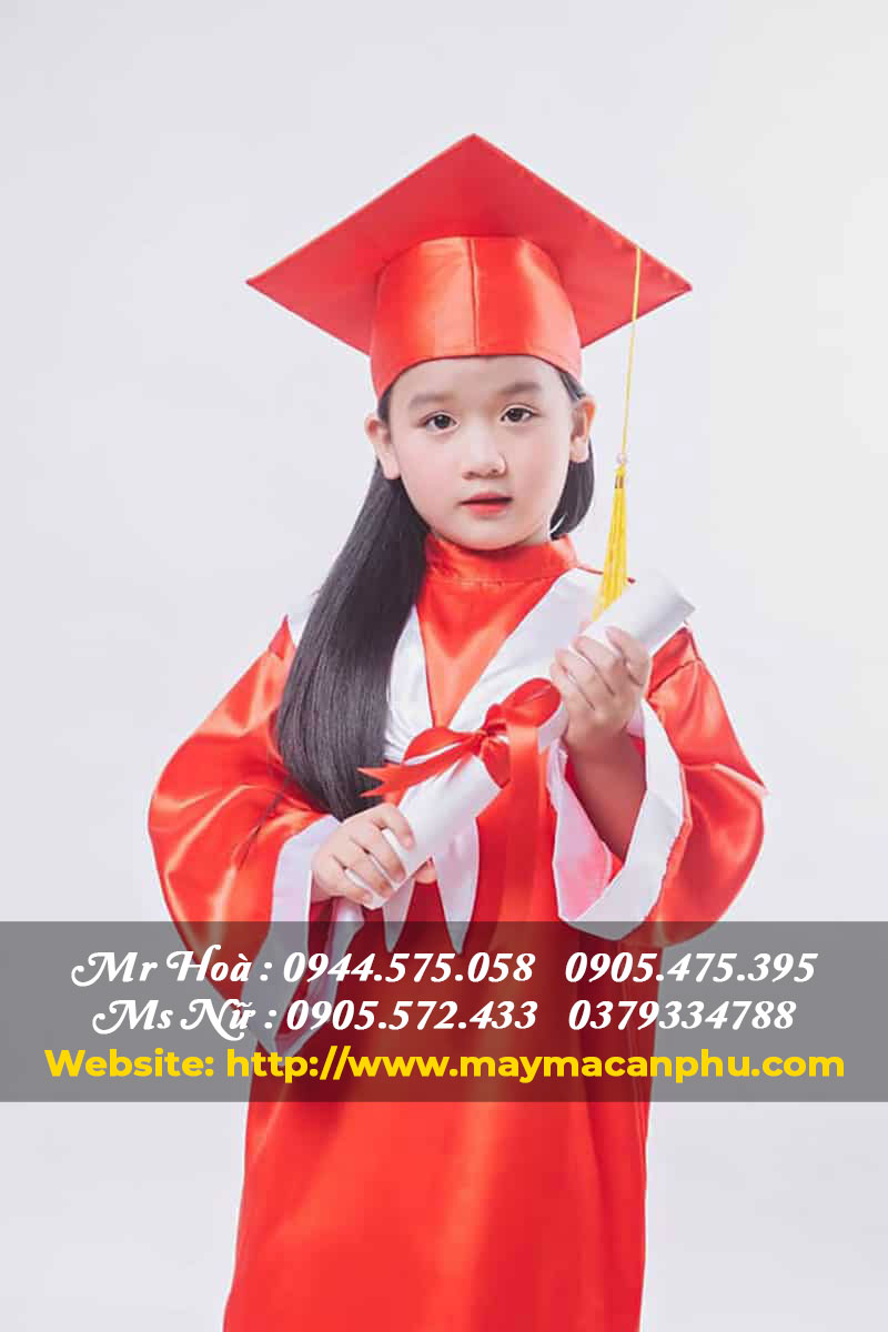Mẫu áo tốt nghiệp mầm non màu đỏ