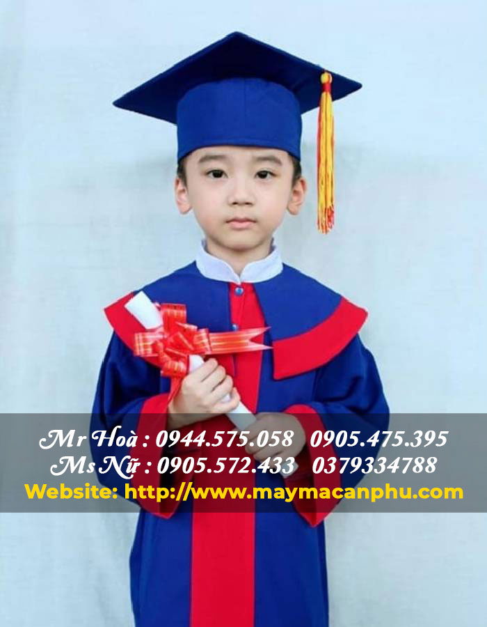 Mẫu áo tốt nghiệp mầm non màu xanh