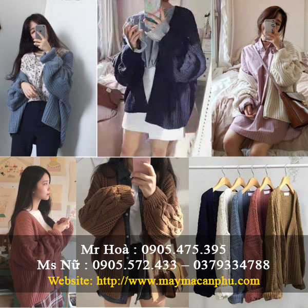 Mẫu áo khoác nữ cardigan nổi tiếng hot trend