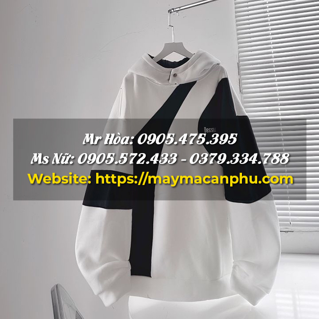 Chọn áo hoodie màu trắng đen theo dáng người