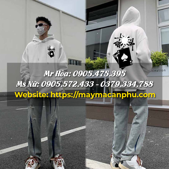 Lựa chọn áo hoodie màu trắng đen theo phong cách