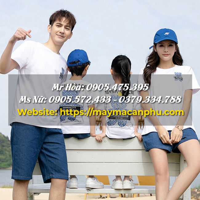 Các kiểu áo thun cho gia đình phổ biến hiện nay