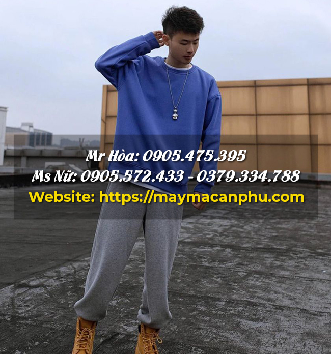 Xu hướng may áo hoodie không mũ trong thời trang hiện nay