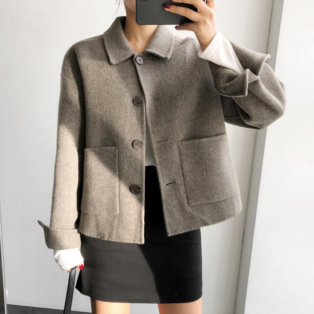 Tìm kiếm các kiểu áo khoác dạ ngắn đẹp.