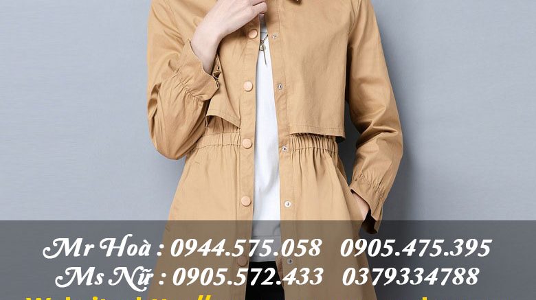 Mẫu áo khoác nữ mới nhất - áo khoác kaki