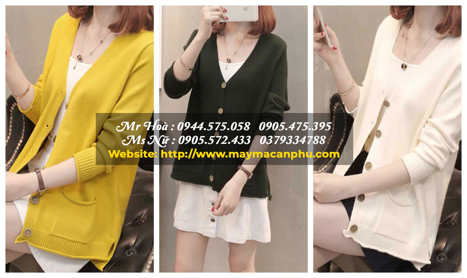 Mẫu áo khoác cardigan nữ