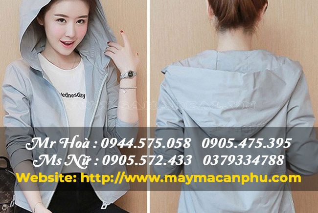 Mẫu áo khoác 2 lớp nữ vải dù