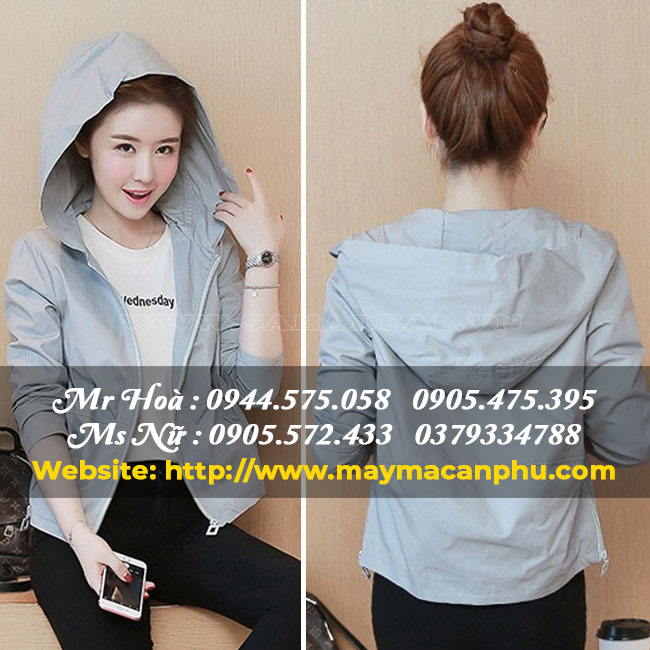 Mẫu áo khoác 2 lớp nữ vải dù