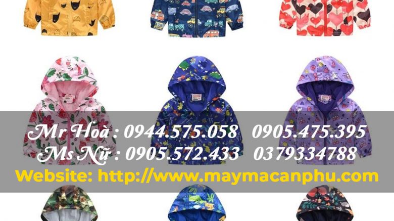 Mẫu áo khoác gió trẻ em