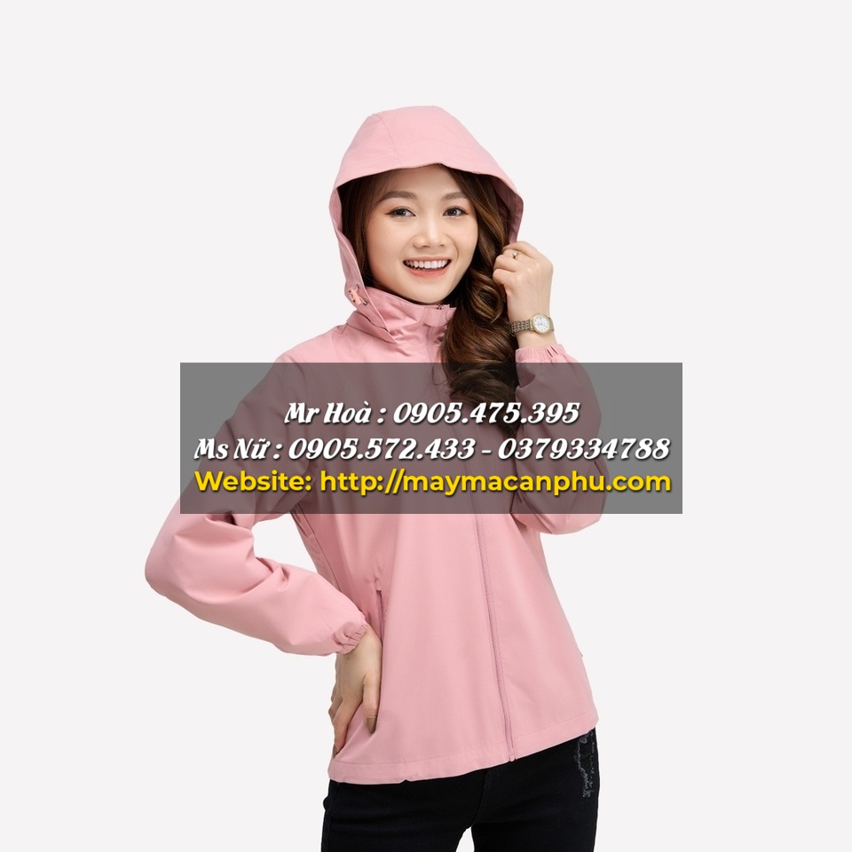 Mẫu áo khoác gió nữ màu đơn giản
