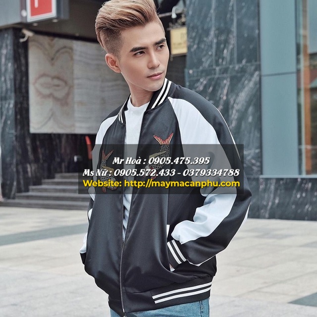 Mẫu áo khoác bomber nam 2 lớp