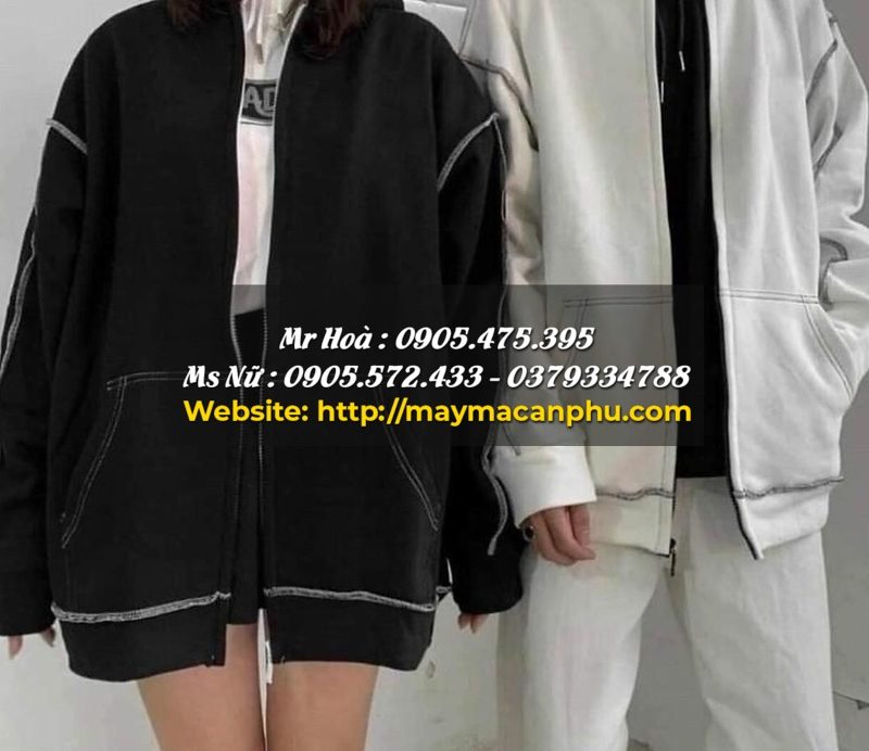Mẫu áo hoodie có dây kéo