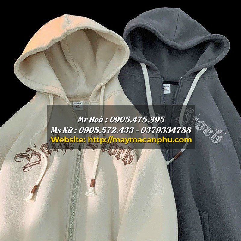 Mẫu áo hoodie có dây kéo