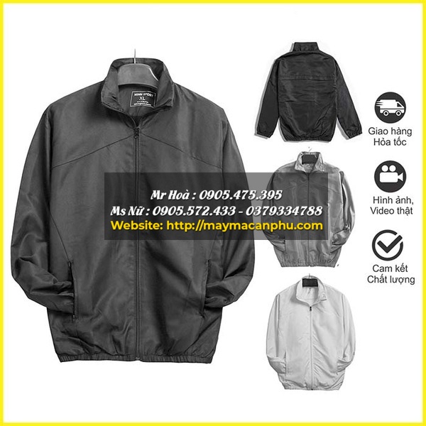 Thiết kế áo khoác gió 1 lớp cho nam