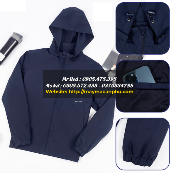 Thiết kế áo khoác gió 1 lớp cho nam