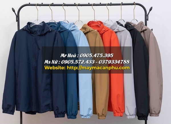 Thiết kế áo khoác gió 1 lớp cho nam