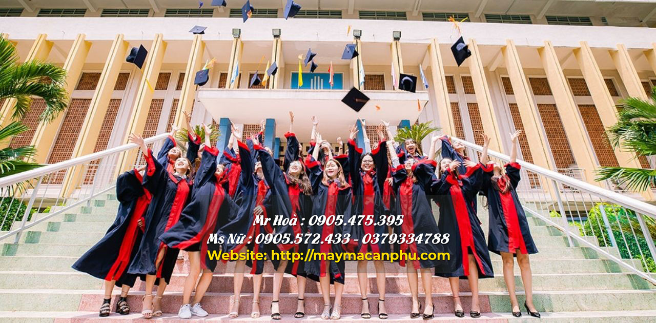 Cách mặc áo tốt nghiệp.