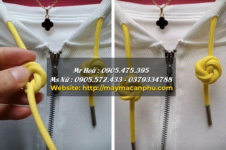 Cách thắt dây áo khoác đơn giản