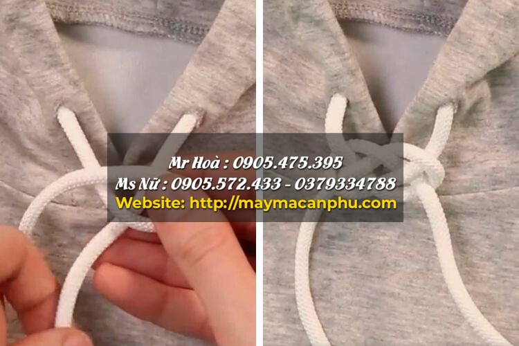 Cách thắt dây áo khoác đơn giản
