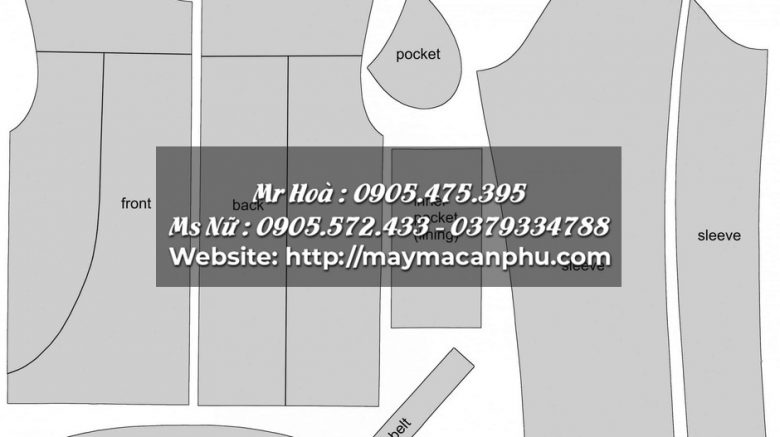 Công thức cắt may áo khoác trẻ em