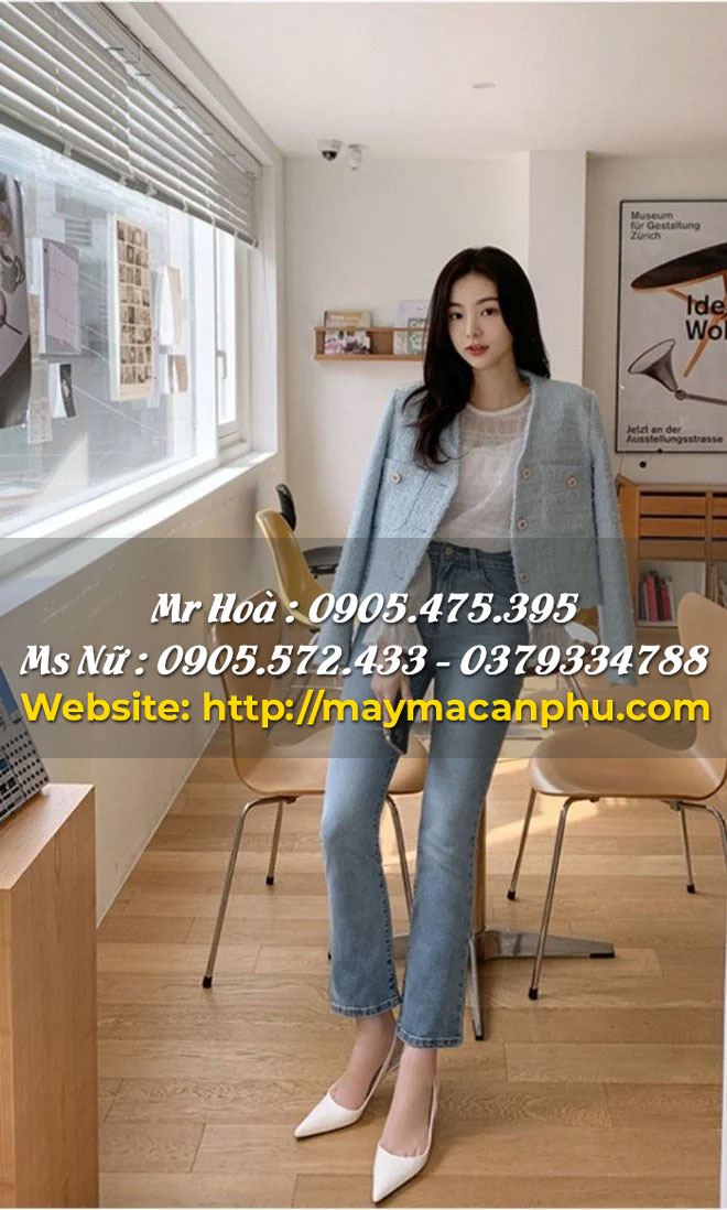 Cách mặc áo khoác tweed đẹp