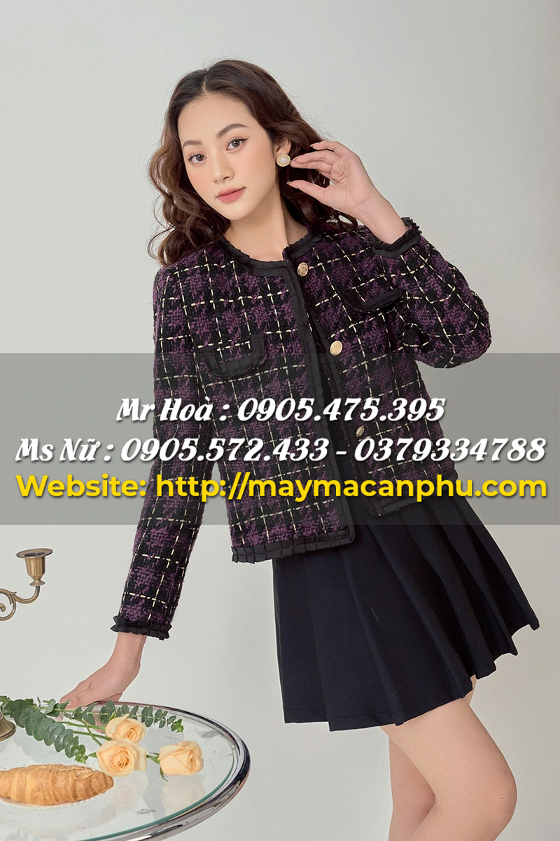 Cách mặc áo khoác tweed đẹp