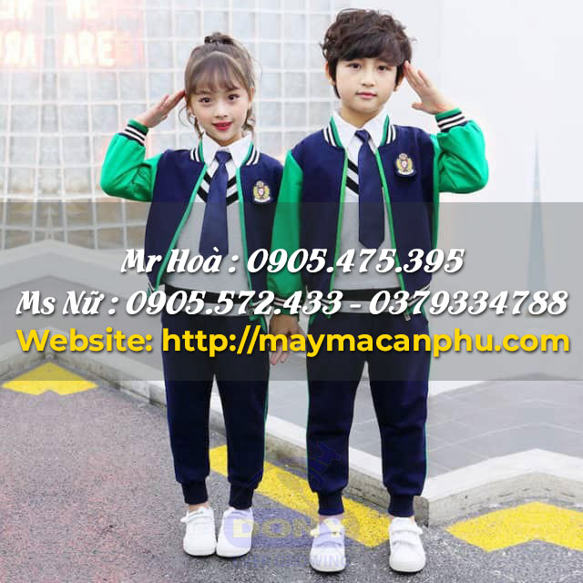 Áo khoác đồng phục màu xanh lá