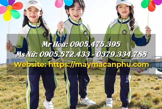 Áo khoác thể thao cho học sinh in logo trường – tinh thần tập thể