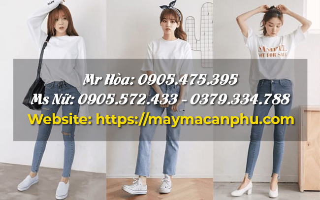 Cách phối áo thun với quần jean nữ siêu cá tính