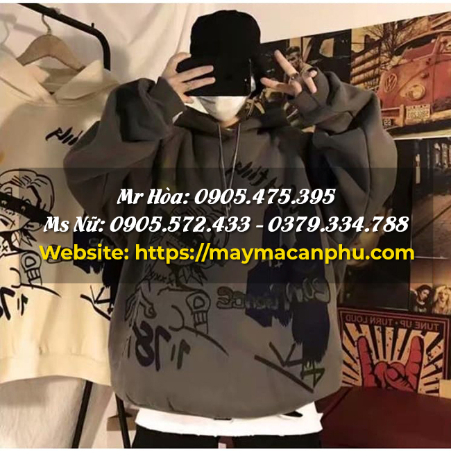 Áo hoodie in họa tiết