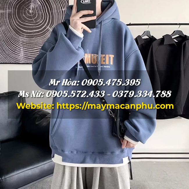Áo hoodie dáng oversized năng động