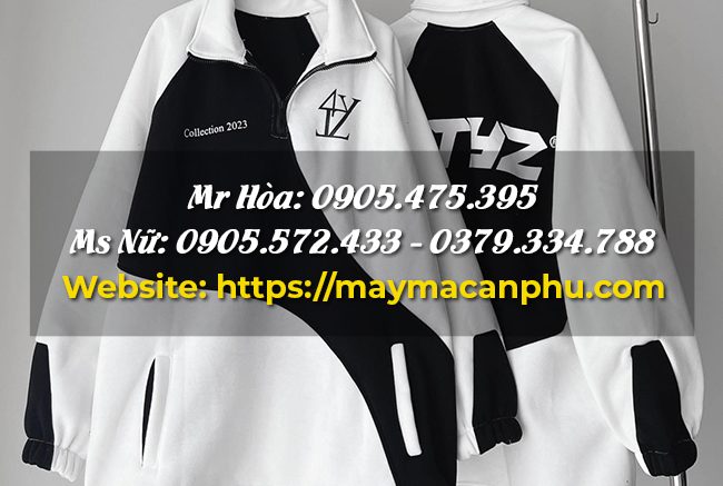 Chất liệu và độ bền của áo hoodie màu trắng đen
